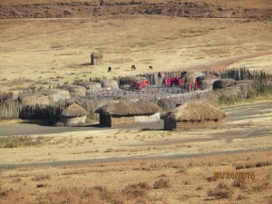 Massai Boma on the way to the Serengeti.